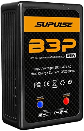 SUPULSE Lipo Töltő 2X Gyorsabb Quick Charge 25W 2S-3S, valamint 2DB 7.4 V 2S 5200 mah 50C Lipo Akkumulátort XT60 Csatlakozó