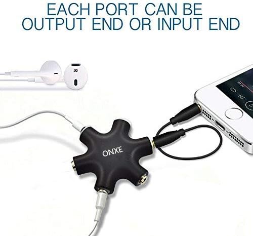 ONXE Multi Fejhallgató Splitter,3,5 mm-es Fülhallgató Jack Audio Adapter 5, Ahogy Fülhallgató Átalakító Aux Csatlakozó 1 Férfi 2 3 4 5