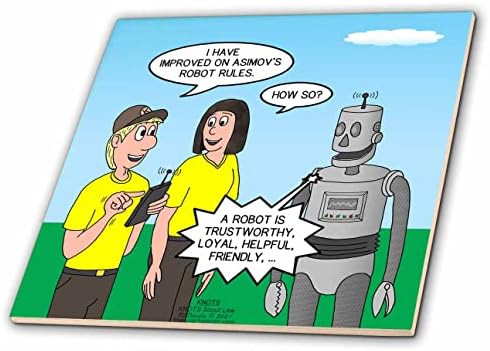 3dRose Robot Szabályok javítása a robot programozás segítségével a cserkész-törvény - Csempe (ct_358390_7)