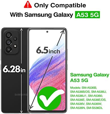 Rayboen Esetben a Galaxy A53 5G Kristálytiszta Tervezett, Csúszásmentes Ütésálló Védelem Telefon Esetében, Kemény PC Vissza Rugalmas TPU