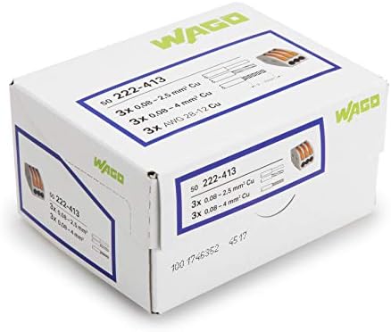 Wago 222-413 KAR-NUTS 5 Kalauz Kompakt Csatlakozók 500 PK