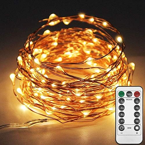 Ragyogj Csillag Réz String Fények Tündér String Fények 8 Módok LED String Fények, USB Powered Távirányító karácsonyfa lakodalom lakberendezési
