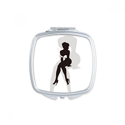Szexi Melltartó Gyönyörű Nő Négyzetméter Tükör Hordozható Kompakt Zsebében Smink Kétoldalas Üveg