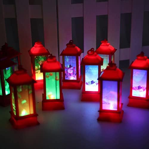 NC 1 db Gyertyatartó Szögletes Lámpa LED Elektronikus gyertyafényes Karácsonyi Dekorációs Kellékek Asztali Lámpa Dekoráció Háztartási
