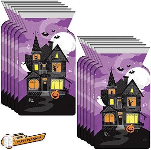 Kreatív Átalakítása Halloween Celofán Csomagokat a Cipzár - 12 Összesen - Kísértetjárta Ház Szellem Téma a vendégeknek, Édességet, Cukorkát,