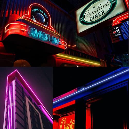 GUOTONG RGB Neon LED Szalag Lámpa 50ft/15m Vízálló, Flexibilis LED NEON Fény Beltéri Kültéri Környezeti Dekoráció