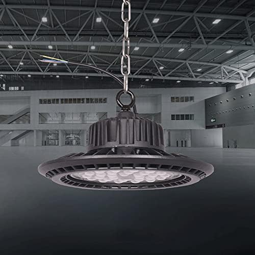 Redaiyulin UFO Lámpa Fekete Nagy Öböl Fény, LED-es Műhely Vízálló Porálló Pajta Fények Mérnöki Raktár Kereskedelmi Bay Világítás
