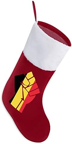 Belgium Zászló Ellenállni a Karácsonyi Harisnya Klasszikus Lógó Díszek Fehér Mandzsetta Candy Táska, Családi Nyaralás, Party Dekoráció