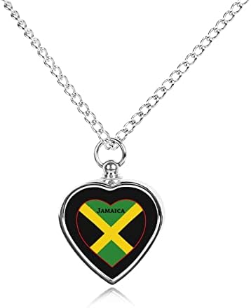 Jamaica Zászló Szív Kisállat Hamvasztás Ékszer Urna Nyakláncot Hamu Emlék Medál a Macska-Kutya Portré Ajándékok