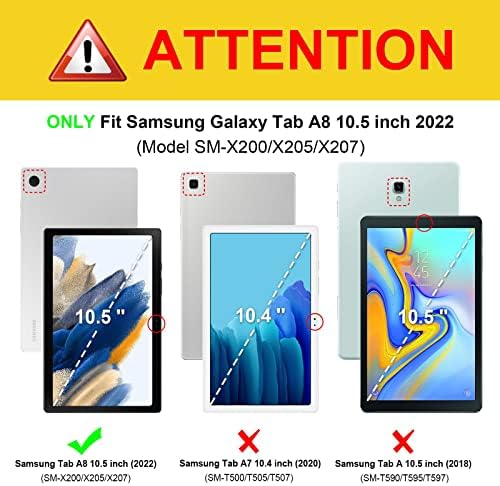 Fintie Slim tok Samsung Galaxy Tab A8 10.5 Hüvelyk 2022, Ultra Vékony, Könnyű, Tri-Fold Állni Fedél Automatikus Wake/Sleep, Virágzó Hibiszkusz