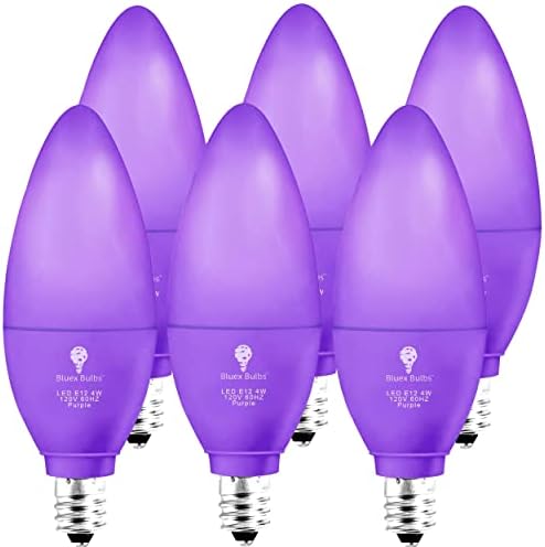 2 Csomag BlueX LED Gyertya Sárga Villanykörte - 4W (40Watt Egyenértékű) - E12 Bázis Sárga LED Rózsaszín Izzó, Party Dekoráció, Veranda, Otthoni