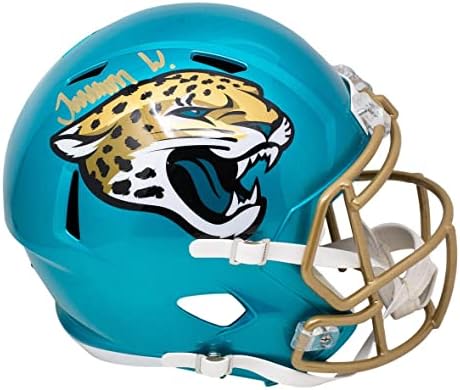 Travon Walker Aláírt Jacksonville Jaguars Teljes Méret Sebesség Replika Sisak Radtke - Dedikált NFL Sisak