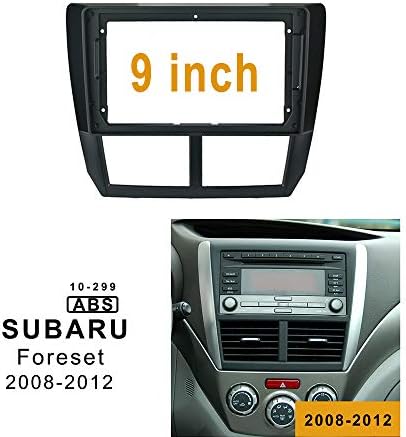 9 inch autórádió Fascia Keret Subaru Forester 2008-2012-es DVD GPS Navi Játékos Panel Dash Kit Telepítés Sztereó Keret Trim Előlap