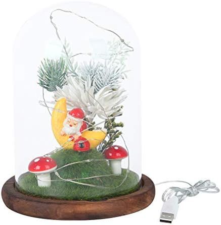 SOLUSTRE Karácsonyi Téma LED Üveg Búra Lámpa Romantikus Dekoráció, Kézműves Ajándék USB Töltés Fesztivál, Szülinapi Parti Dekoráció