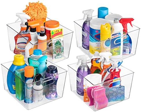 ClearSpace Átlátszó Műanyag Tároló Tartályok – XL 2 Csomag Tökéletes Konyha Szervezet vagy Kamra, Tároló – Hűtőszekrény Szervező,