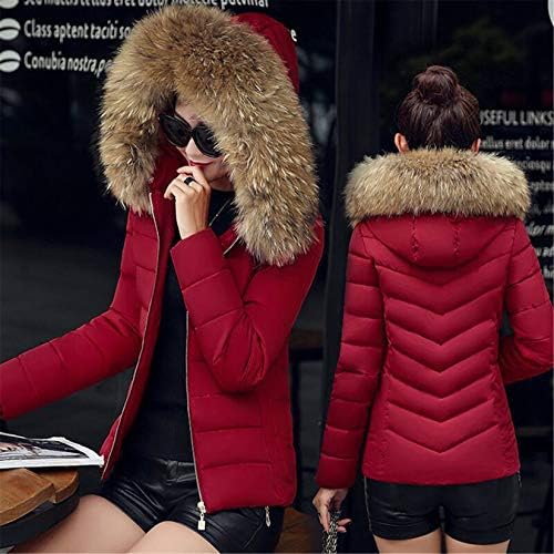Andongnywell Női Téli Meleg Sűrűsödik Rövid Kabát Kapucnis Parka Szűk Kabát Kenyér Outwear Városi Divat
