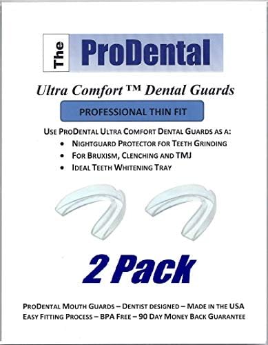 Fogvédő a fogcsikorgatás - 2 Pack, Made in USA | Vékony, Trim Anti Csiszolás Éjjeli Őr - Fogfehérítés, Fogászati Őr | Leáll, Fogcsikorgatás