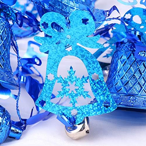 Abaodam Kreatív Karácsonyi Csengő Lóg Húrok karácsonyfa Dekoráció Ünnepi Kellékek Haza Párt (6cm Bell Kék)