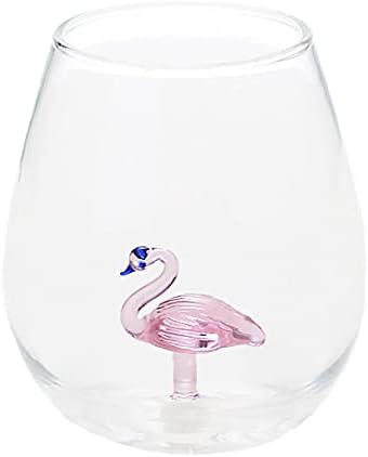 Mozacona Domborít Flamingo Üveg Pohár Bor A Pohár Gyümölcslé Csésze Hideg Italt Kupa