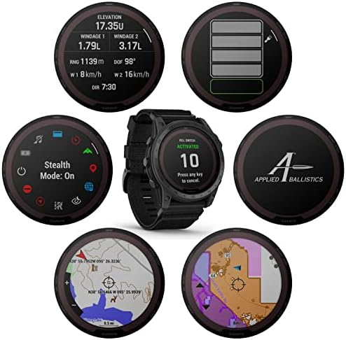 Wearable4U Garmin tactix 7 Pro Ballisztikus GPS Taktikai Smartwatch Csomag (tactix 7 Pro Ballisztikus, +Fekete Fülhallgató)