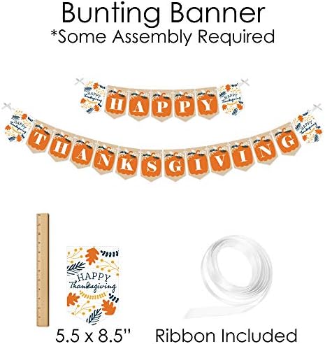 Nagy Dot a Boldogság Boldog Hálaadást - Banner képek Dekoráció - Őszi Szüreti Party Kellékek Kit - Doterrific Csomag