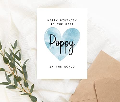 MoltDesigns Boldog Születésnapot, Hogy A Legjobb Poppy A Világ Kártya - Poppy Szülinapi Kártyát - Poppy Kártya - apák Napja Ajándék - Boldog