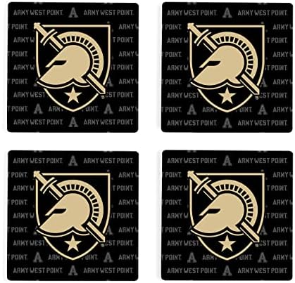 Egyesült Államok Katonai Akadémia Hadsereg Színes Logó 4 x 4 Nedvszívó Kerámia Alátétek Csomag 4