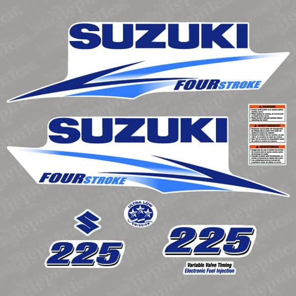 Suzuki 225 Négyütemű 2010 Kék Külső Utángyártott Matrica/Aufkleber/Adesivo/Cserekészüléket
