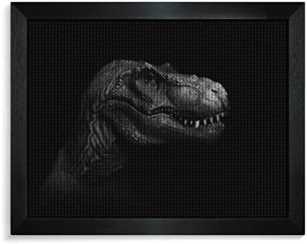 T - Rex Dinoszaurusz Sötét Gyémánt Festmény Készletek Képkeret 5D DIY Teljes Gyakorlat Strasszos Művészeti Fali Dekor, hogy a Felnőttek Blackwood