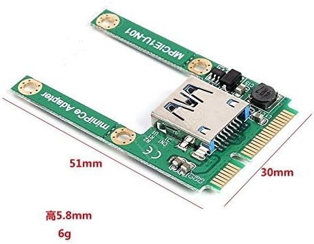 (2 Csomag) Toptekits Mini PCIe, hogy USB2.0 Adapter Kártya,Mini PCI-E & Half Mini PCI-E Kártya, USB 2.0 Adapter Kártya(MiniCard,