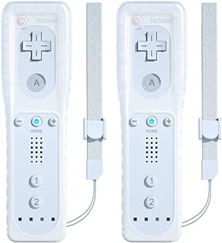TechKen 2 Csomag Távirányítóval a Wii, Csere Távoli Játék Vezérlők Szilikon Esetben Csuklópántot