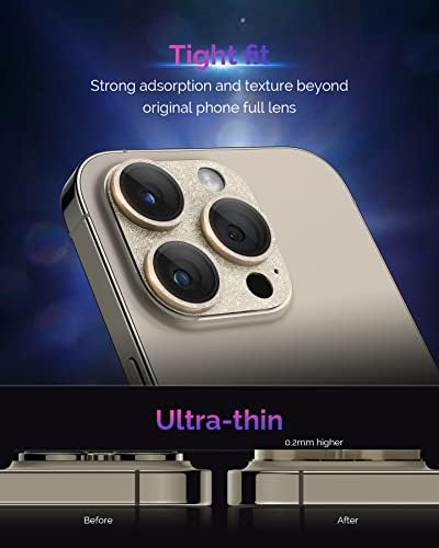 Actgan iPhone 14 Pro/iPhone 14 Pro Max Kamera Lencséjét Védő 3D Bling Csillogó Teljes Lefedettség Kamera Képernyőn Fedezze Kiegészítők