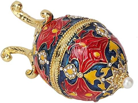 A Wal első Évjárat Zománcozott Ékszerek Szervező Fabergé-Stílusban Tojás Gyűjthető Húsvéti Tojás Diamante Csecsebecsét Doboz, Dekoráció