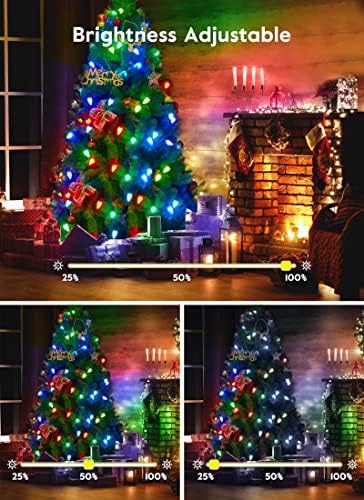 Brightown Okos Karácsonyi Fények C9 RGB, 66ft 100 LED-Zene Szinkronizálása Remote APP Ellenőrzött C9 Színe Változó Fények, Törhetetlen Csatlakoztatható