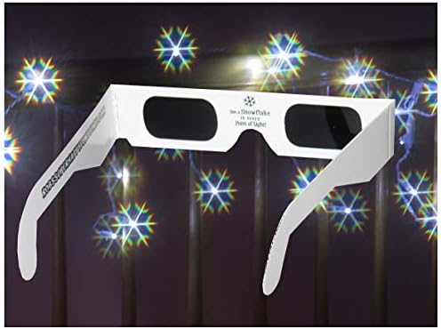 Optikai Szemüveg - Hópehely Minta - 5 Szemüveg - Sima Fehér Külső Karton Keret