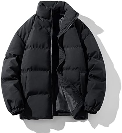 Kabátok Férfi Téli egyszínű Állni Gallér Laza Megvastagodott Pamut Kabát Alkalmi kabát Kabát