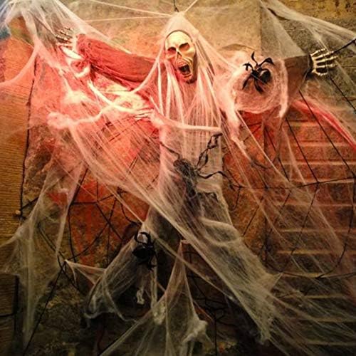 DANADESK Halloween Animációs Tele Lóg Zombi, Anyu Temető Kellék, Dekoráció Félelmetes Üvöltés Villogó Piros Led Szeme elemes-Lóg