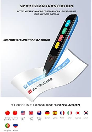 WENLII Valós idejű Nyelv Translator112 Nyelvek Offline Office Iskola Utazási Szkenner Fordítás Toll Szótár Digitális Korán Olvasó (Szín