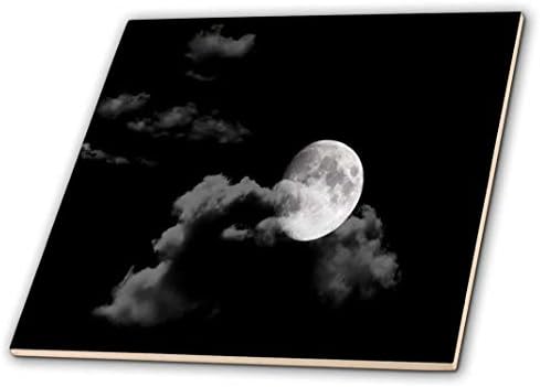 3dRose ct_213573_1 Fénykép a Telihold & Felhők Sötét Fekete Égen, Kerámia, 4