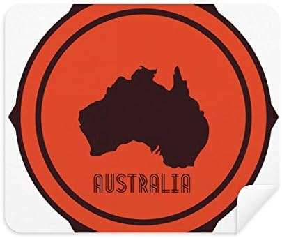 Ausztrália Íz Térkép Jelkép Illusztráció tisztítókendővel Képernyő Tisztító 2db Velúr Szövet