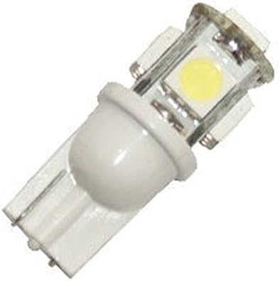 AKDSteel 10x LED pótlására Malibu Táj Lámpa 5 Led/SMD Per Izzó 194 T10 T5 Ék Bázis hideg Fehér 12v Dc 1407ww