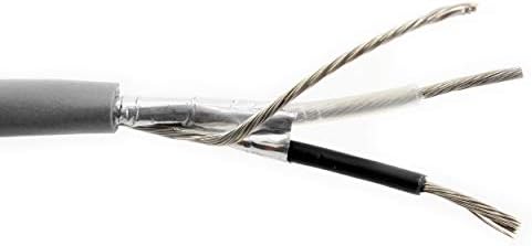 Belden 8760-060 Árnyékolt Audió Vezérlő Kábel, 18-AWG, 18/2C, Chrome, 1000-FT