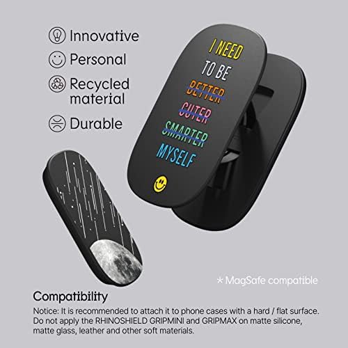 RhinoShield GRIPMAX Tiszta Ügy Bundle for [iPhone 14 Pro] Kompatibilis MagSafe - Grip, állvánnyal, Önarckép tartó Telefonok