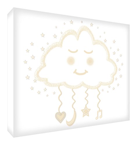 Jó érzés Art Blokk – Dekoratív Emlék Baby Design Dream Felhő Pequeño - 7.4 x 10,5 x 2 cm Bézs