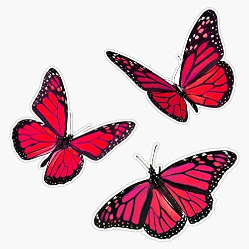 monarch butterfly csomag piros Matrica Vinyl Matrica 6 Mil Vastag - Méret: 5