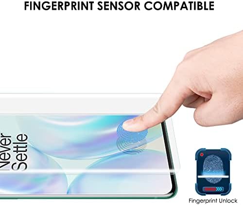Akcoo [3 Csomag] Szuper 8 UV képernyővédő fólia, [Teljes Képernyő Ragasztó] Szuper 8 edzett üveg film kompatibilis ujjlenyomat