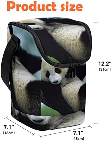 Cuki Panda Ebéd Bag Újrafelhasználható Ebédet Nagy Függőleges Ételhordó, Állítható vállpánt