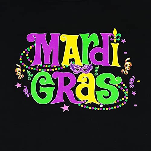 Mardi Gras-T-Shirt a Férfiak, mind a Nők Papír Vicces Szemüveg Legénység Nyak Levél Nyomtatás Rövid Ujjú Felvonulás, Farsangi Buli Felső
