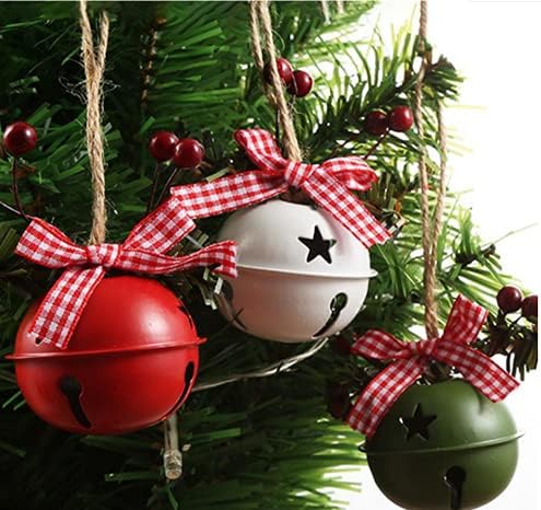 SCOLAND 6db/Sok 55MM Karácsonyi Dekoráció, Kézműves Harangok Díszek Többszínű Merry Christmas Tree Decor Harangok
