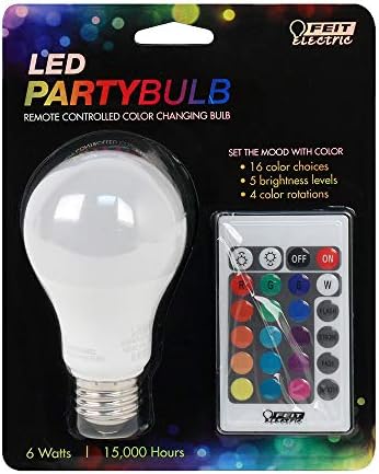 Feit Elektromos Távirányító színváltó LED Izzó Távirányítóval, Multi-Color (16), 19 (19/HP/FÉL/LEDG2)